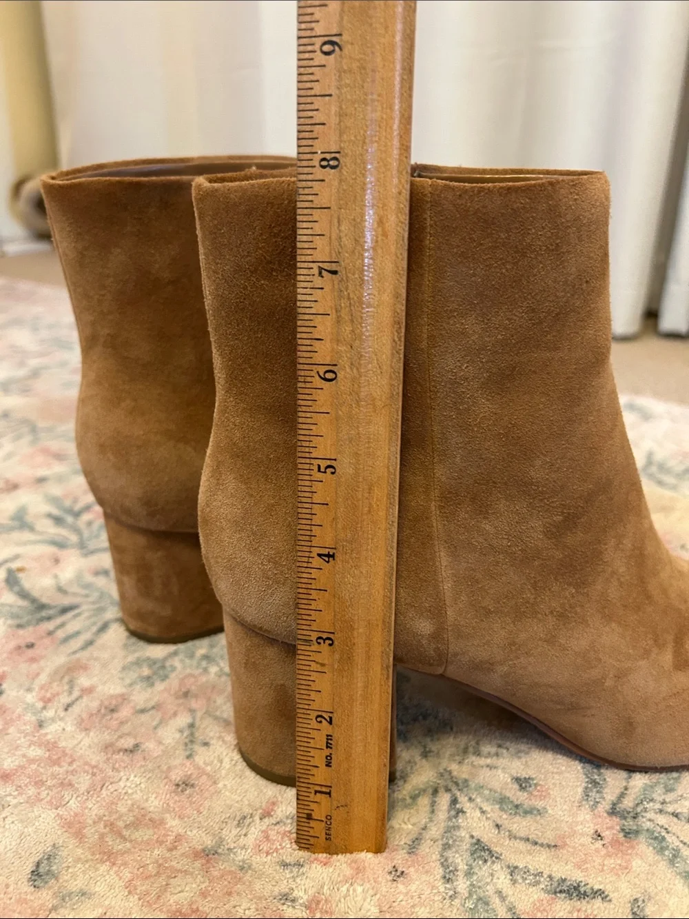 💕Marc Fisher Women's Suede Ankle Booties in Camel with Side Zip💕 - Picture 9 of 9